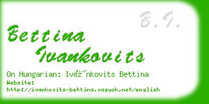 bettina ivankovits business card